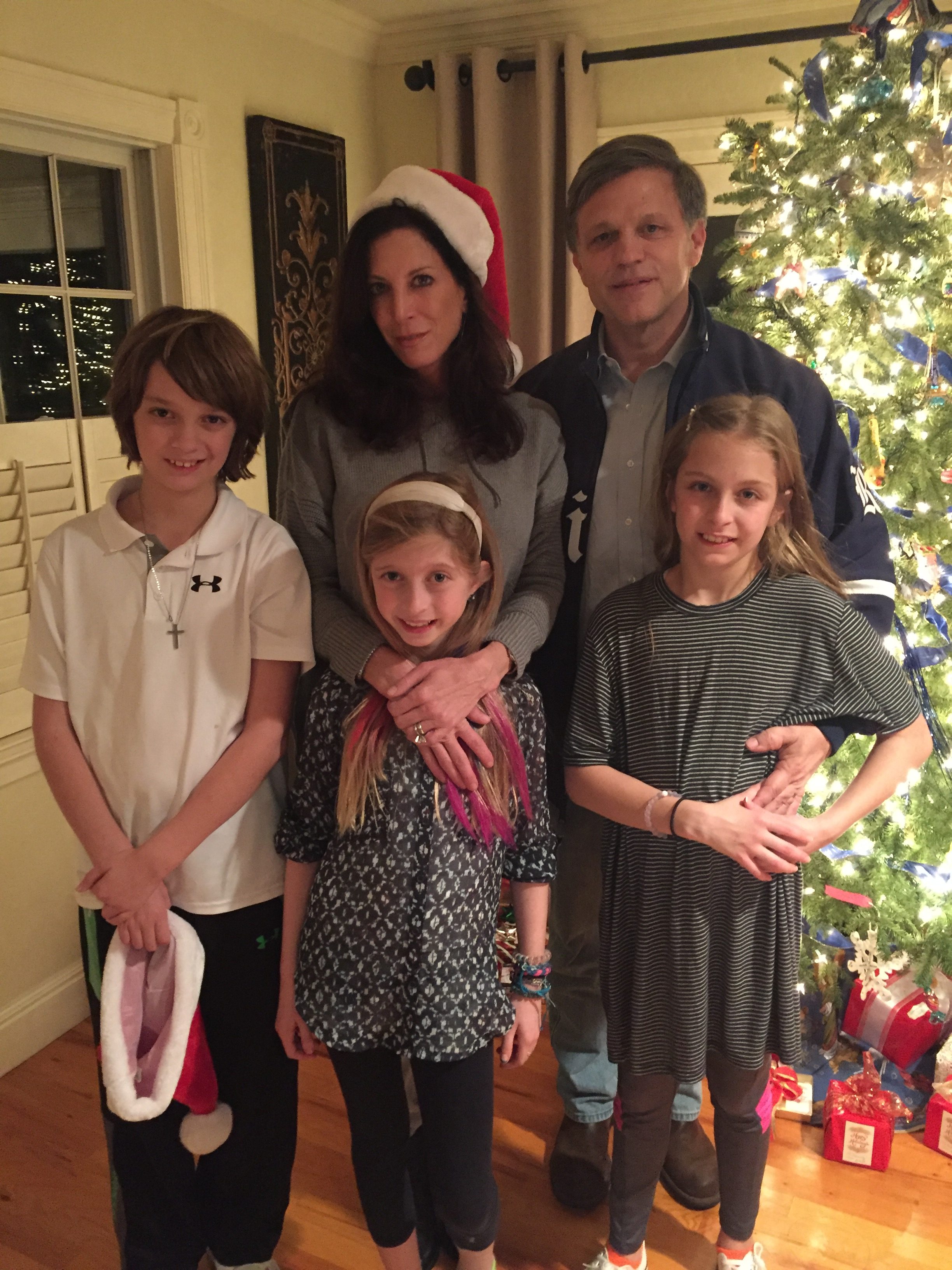 Douglas Brinkley and family during christmas
