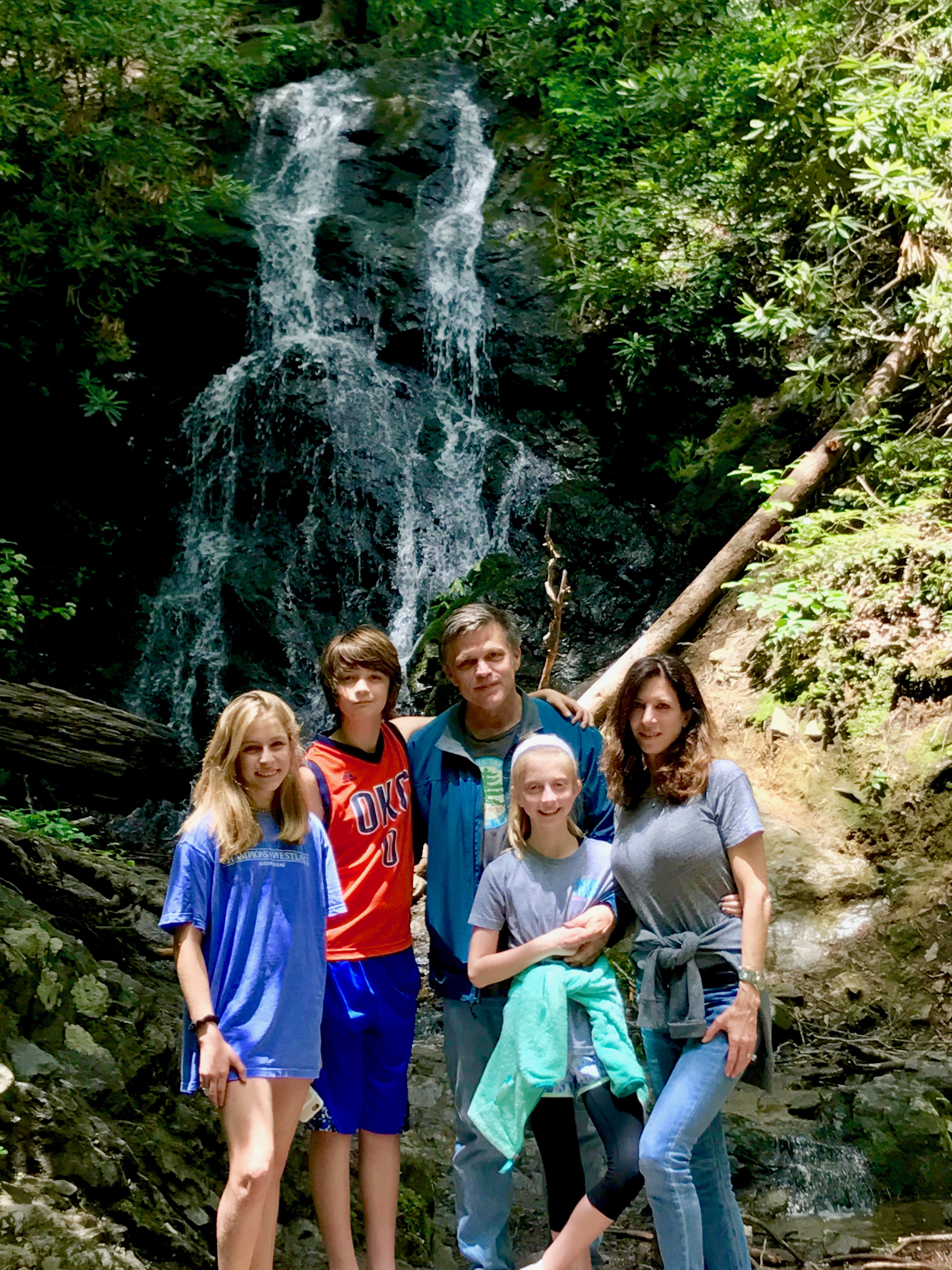 Douglas Brinkley and family hiking