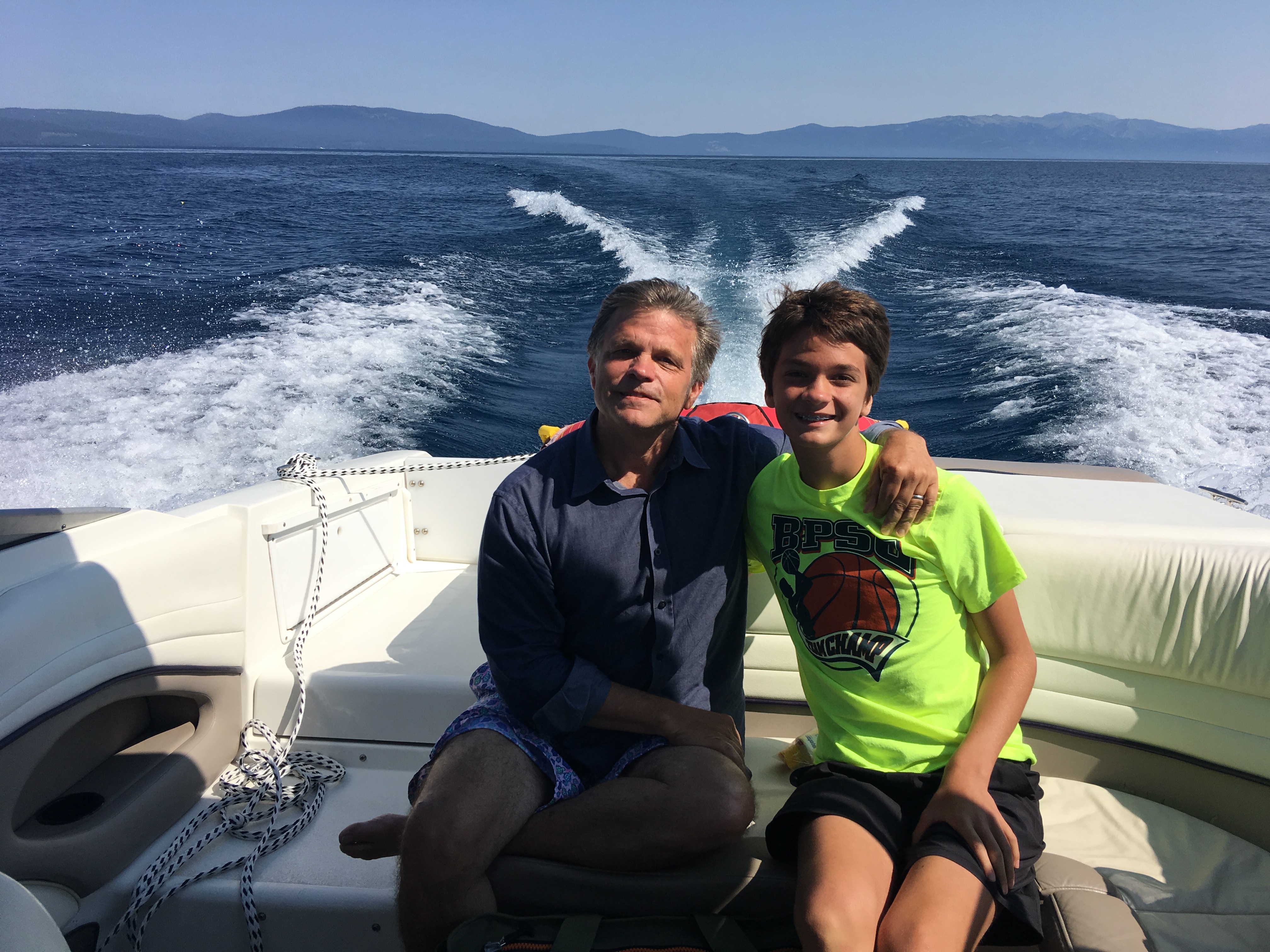 Douglas Brinkley and son Johnny Brinkley Lake Tahoe