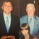 Douglas Brinkley with son Johnny Brinkley and Jimmy Carter