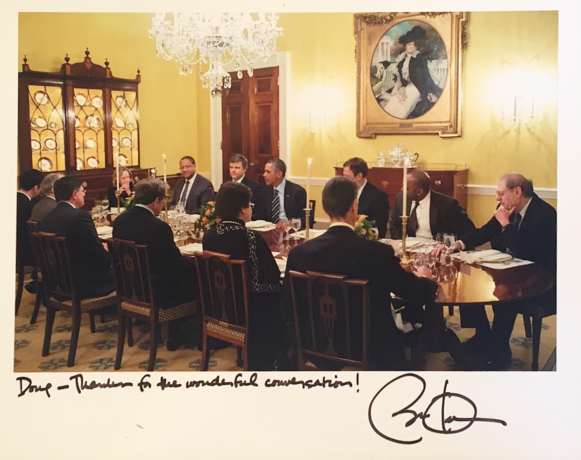 Douglas Brinkley at the White House with Barak Obama